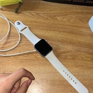 White apple watch